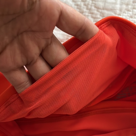 ASICS Strech Running Mesh Details Shorts Bright Orange - Red Sz S - Picture 7 of 13